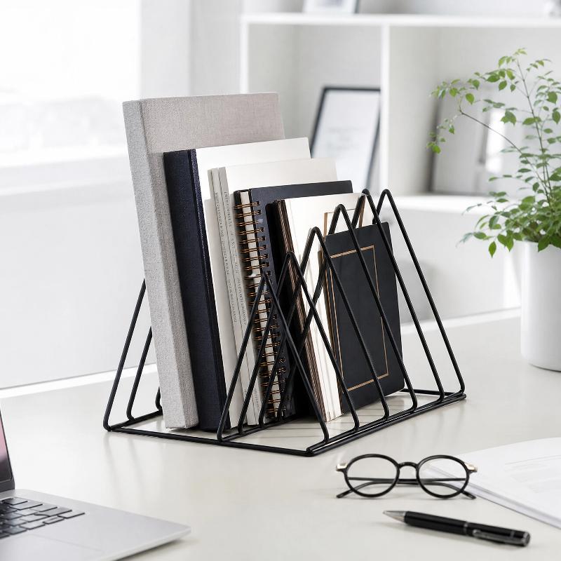 Magazine Holder Rack - New 5/9 Grid Storage Rack Triangle
