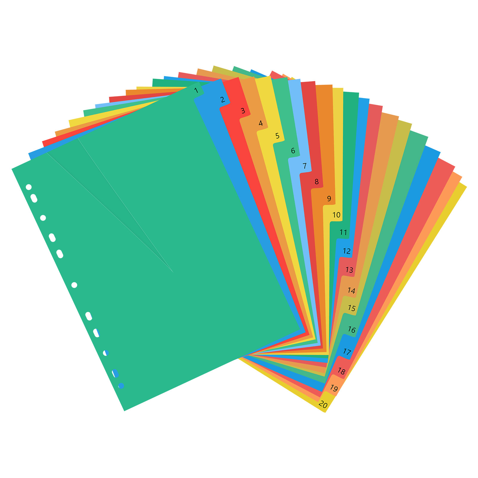 20 Pages A4 Size Color Coded P - đánh giá và giá Tab Divider A4