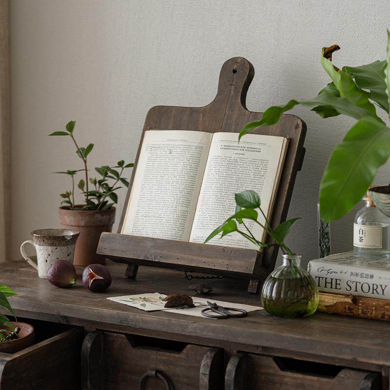 Retro Solid Wood Book Magazine - đánh giá và giá Magazine Holder Rack